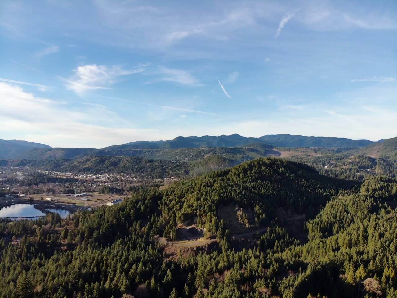 tv butte drone shot